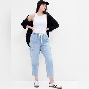 GAP Denim Mid Rise Easy Cargo Jeans Size L